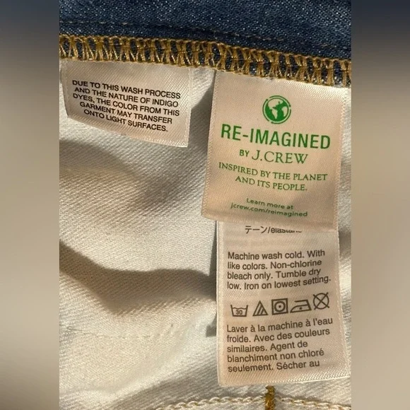 J. Crew Vintage Straight Leg Jeans - Blue, size 31 T. - Picture 5 of 7